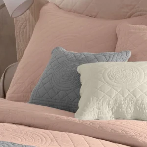 luxe soldes Blancheporte Housse Coussin Unie Style Boutis Cassandre 7