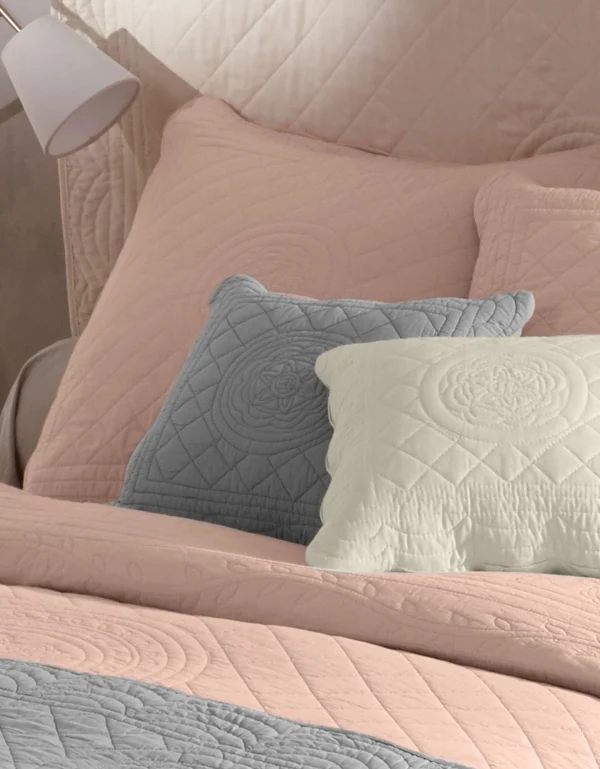 luxe soldes Blancheporte Housse Coussin Unie Style Boutis Cassandre 3