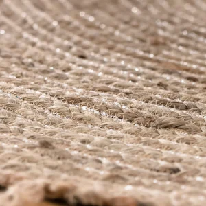 mode pas cher Blancheporte Tapis Rond En Jute Avec Fil Scintillant Et Pompons 10