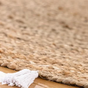 Blancheporte Tapis Rond En Jute Avec Pompons De Couleur qualité supérieure 11