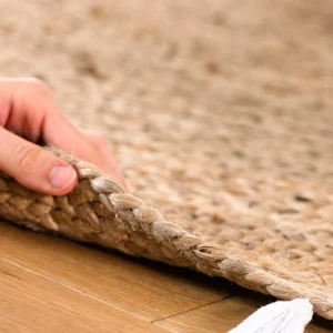 Blancheporte Tapis Rond En Jute Avec Pompons De Couleur qualité supérieure 15
