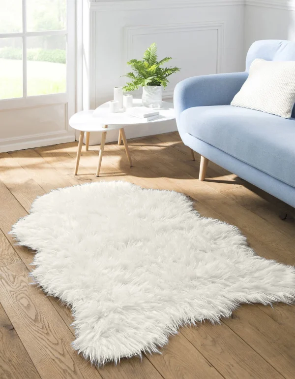 Pas Cher Magasin Soldes Blancheporte Tapis Poils Forme Peau De Bête 1