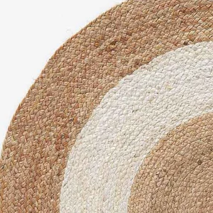 Blancheporte Tapis Rond Bicolore Blanc En Jute mode tendance 9