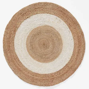 Blancheporte Tapis Rond Bicolore Blanc En Jute mode tendance 7
