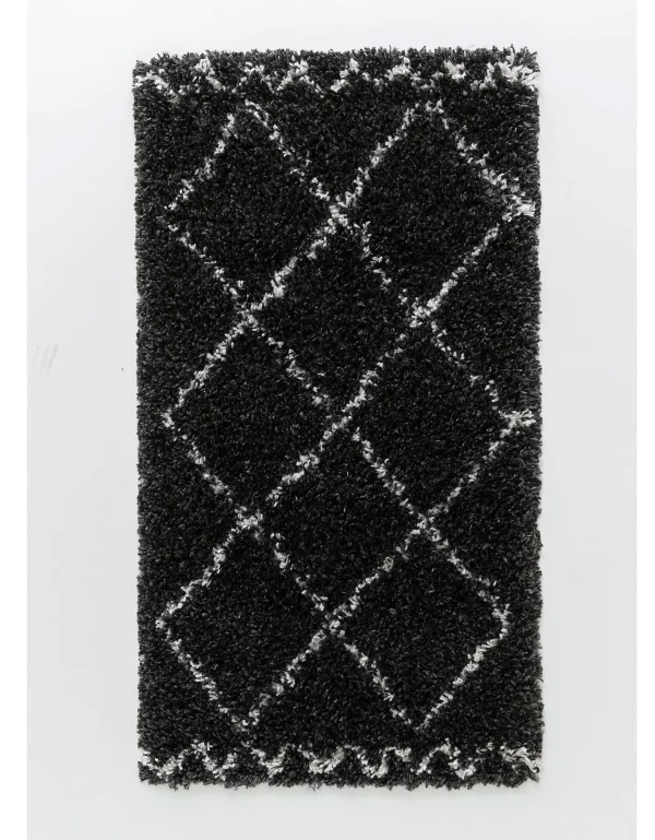 Blancheporte Tapis Rectangulaire Saoura Noir Nouvelle tendance 3