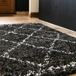 Blancheporte Tapis Rectangulaire Saoura Noir Nouvelle tendance 13