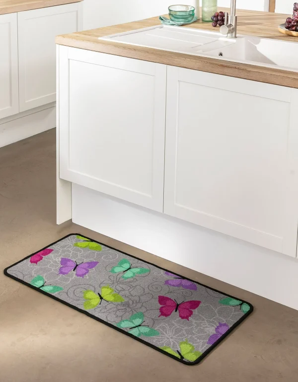 marque pas cher en ligne Blancheporte Tapis Cuisine Imprimé Papillons 1