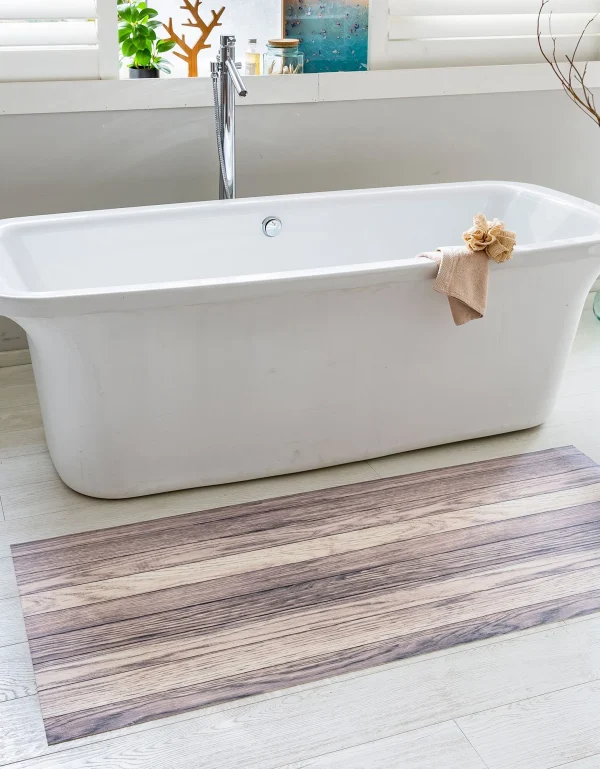 soldes luxe Blancheporte Tapis Vinyle Effet Parquet Cérusé 3