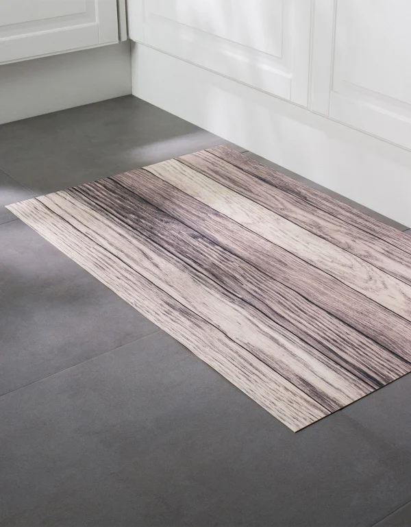 soldes luxe Blancheporte Tapis Vinyle Effet Parquet Cérusé 4