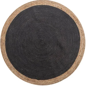 offre spéciale Blancheporte Tapis Rond Jute Bicolore Noir Et Naturel 15