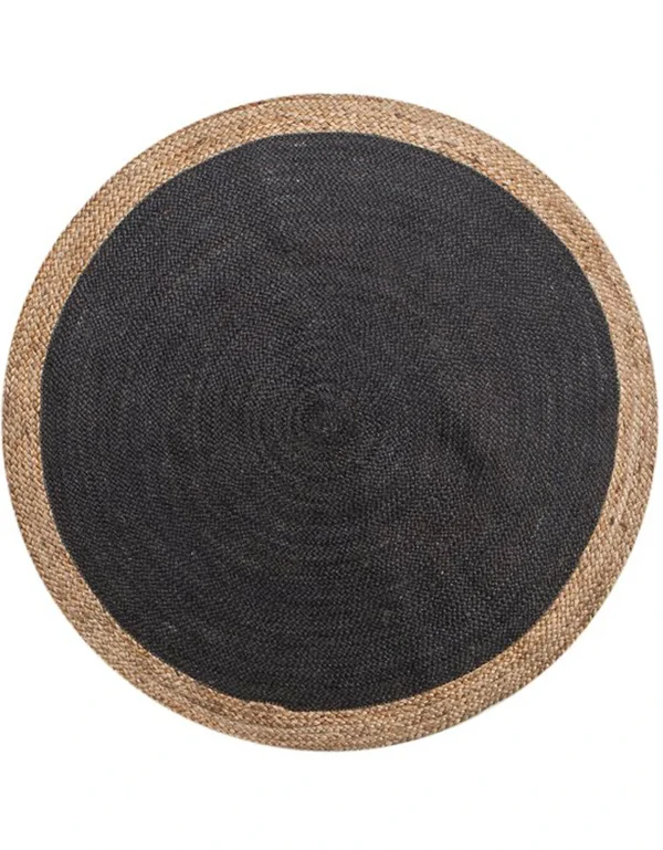 offre spéciale Blancheporte Tapis Rond Jute Bicolore Noir Et Naturel 6