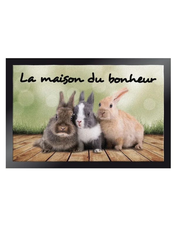 marque pas cher en ligne Blancheporte Tapis Anti-poussière Motif Lapins 1