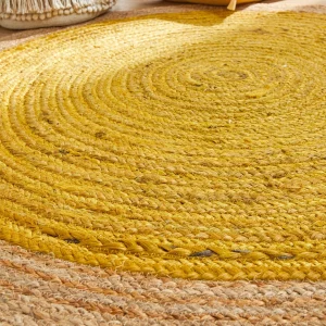 Blancheporte Tapis Rond Jute Bicolore Moutarde/naturel soldes en ligne 10