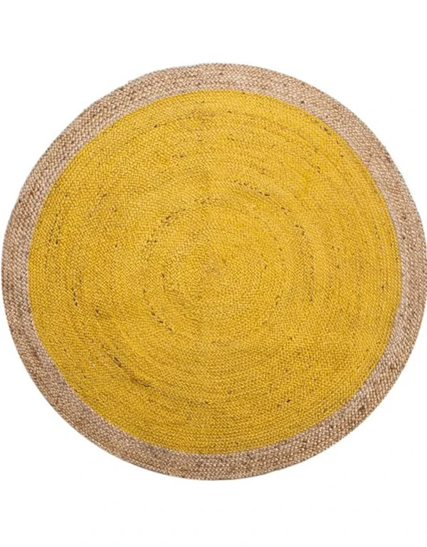 Blancheporte Tapis Rond Jute Bicolore Moutarde/naturel soldes en ligne 5