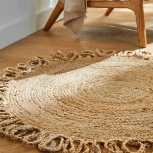 Paiement sécurisé Blancheporte Tapis Rond Jute Naturelle Contour Bouclette 8