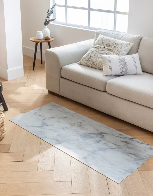 Blancheporte Tapis Vinyle Effet Marbre Blanc Acheter 5
