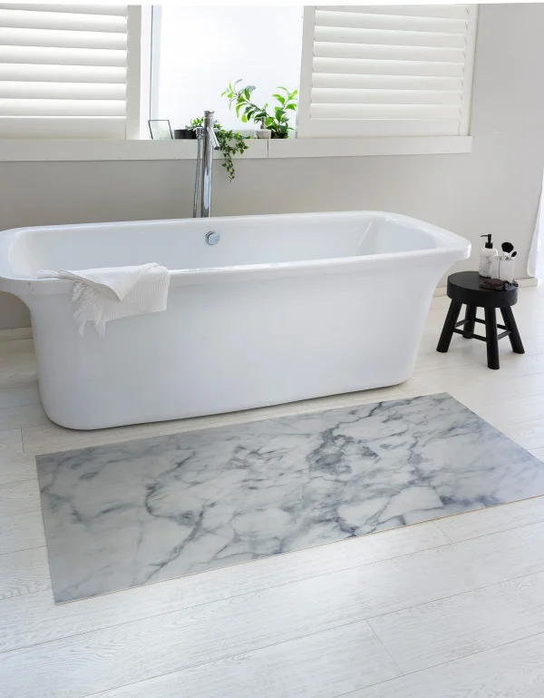 Blancheporte Tapis Vinyle Effet Marbre Blanc Acheter 7