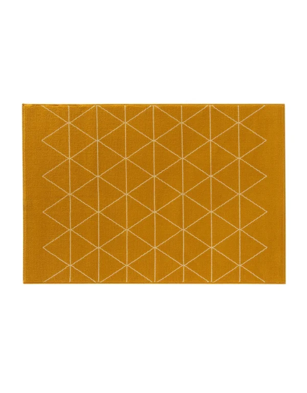 Livraison internationale Blancheporte Tapis Rectangulaire Motif Géométrique Jaune 3