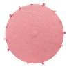 Blancheporte Tapis Rond Finition Pompons Rose grande surprise 11