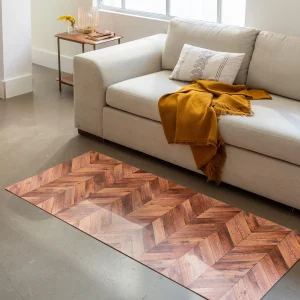 qualité supérieure Blancheporte Tapis Vinyle Effet Parquet Chevrons 12