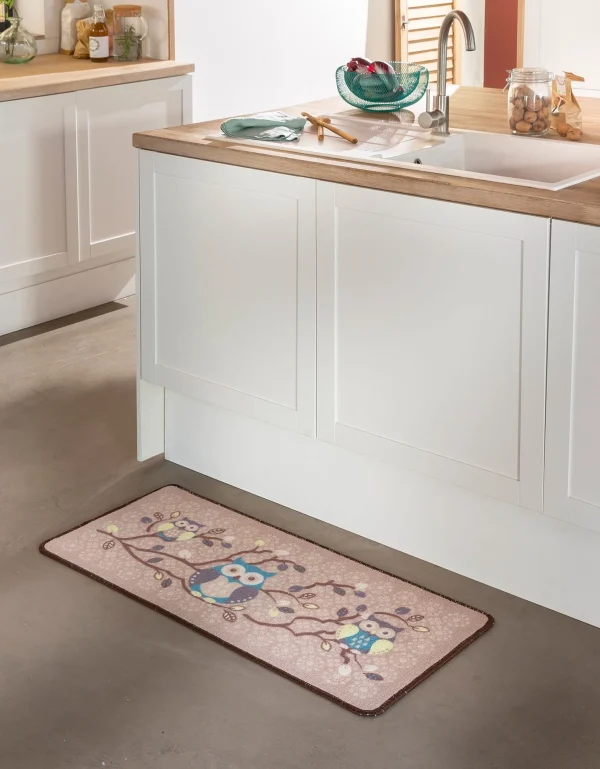 haute qualité Blancheporte Tapis Cuisine Beige Imprimé Chouettes 3