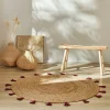 Blancheporte Tapis Jute Finition Pompons – Rond prix abordable 10