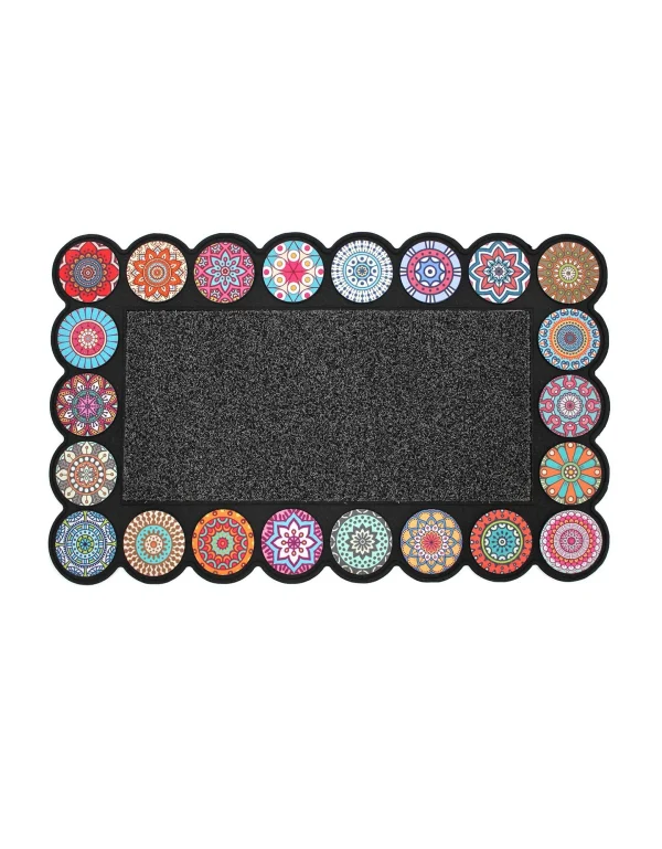 outlet Blancheporte Tapis Anti-poussière Rosaces Imprimées 1