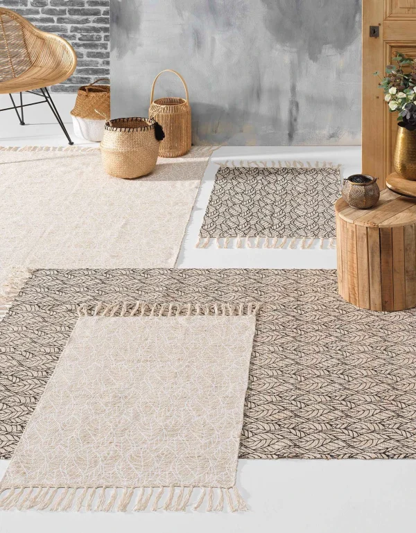 Blancheporte Tapis Rectangulaire Finition Franges, Motif Feuillage acheter 1