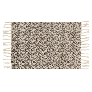 Pas Cher Magasin Soldes Blancheporte Tapis Rectangulaire Finition Franges, Motif Feuillage 7