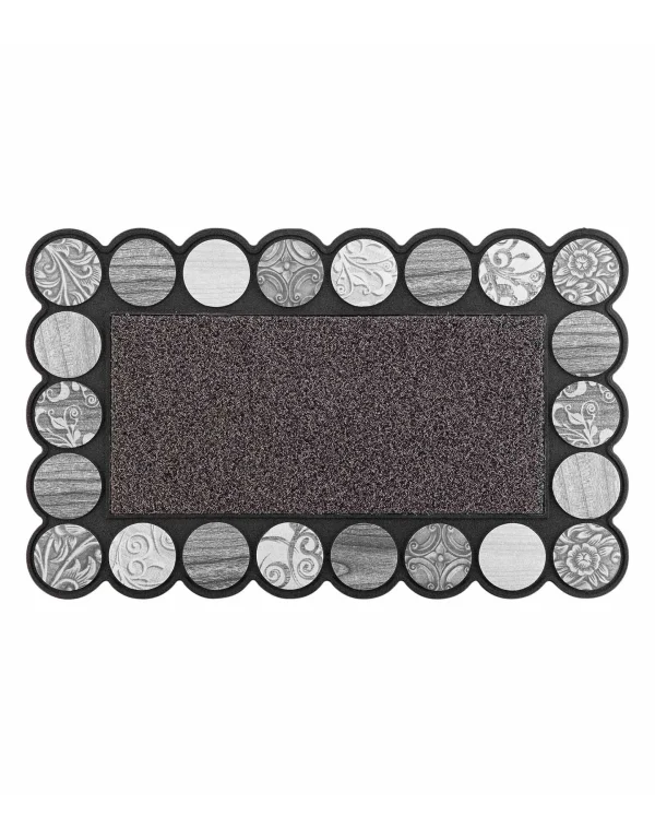 Satisfait ou Remboursé Blancheporte Tapis D’entrée Rectangulaire, Motif Rosaces 1