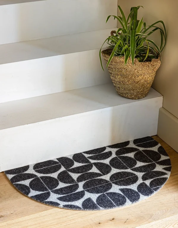 mode pas chere Blancheporte Tapis D’entrée Demi Lune, Motif Géométrique 3