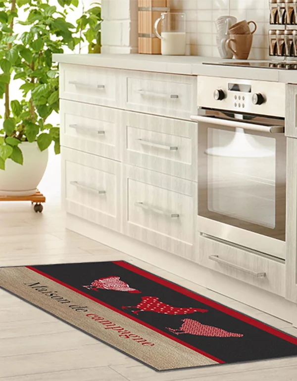 Blancheporte Tapis Cuisine Anti-poussière Rectangulaire, Imprimé Poules excellente qualité 1