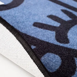 Blancheporte Tapis Rond Imprimé Tête D’animal Fond Bleu, Collection Enfant LEM SOLDES TOUT À 10