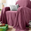 Blancheporte Plaid Ou Jeté Uni Coton Tissage Artisanal marque pas cher 8