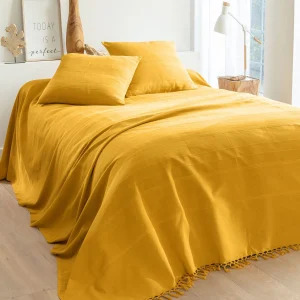 Officielle Blancheporte Plaid Ou Jeté Uni Coton Tissage Artisanal 7