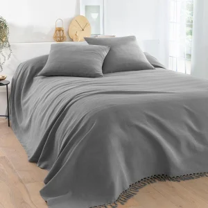 Blancheporte Plaid Ou Jeté Uni Coton Tissage Artisanal Protections acheteurs 10
