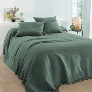 Blancheporte Plaid Ou Jeté Uni Coton Tissage Artisanal à prix réduits 9