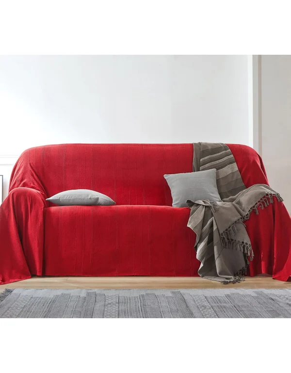 Prestation Et Rapide Blancheporte Plaid Ou Jeté Uni Coton Tissage Artisanal 1