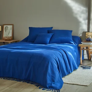 Retour Gratuit Blancheporte Plaid Ou Jeté Uni Coton Tissage Artisanal 10