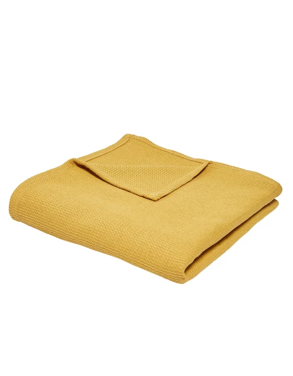 ﻿soldes Blancheporte Jeté De Canapé Ou Plaid Uni Nid D’abeille – Coton 1