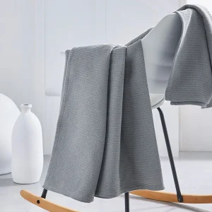 Blancheporte Jeté De Canapé Ou Plaid Uni Nid D’abeille – Coton solde en ligne 6