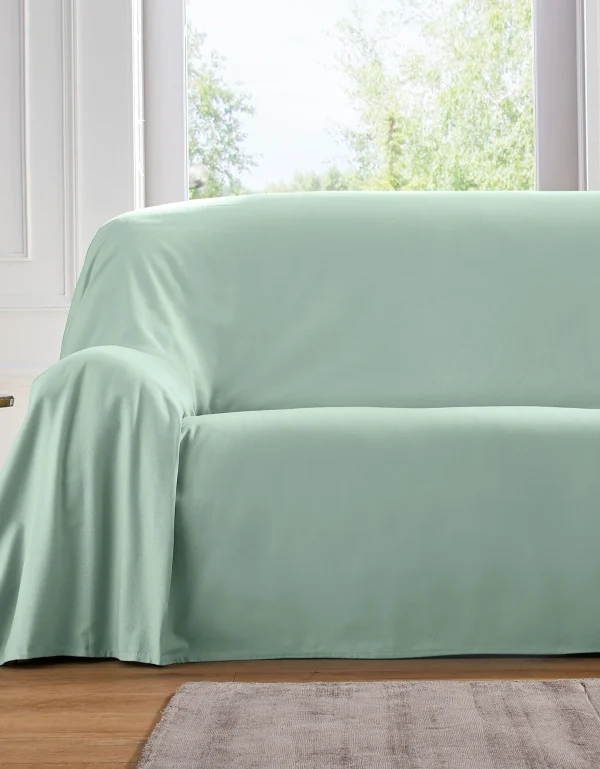 bas prix Colombine Jeté Canapé Coton Bachette Uni 1