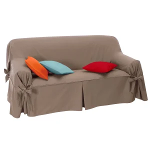 marque moins cher Colombine Housse Bachette Coton Uni Nouettes Fauteuil Canapés 8