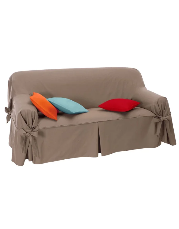 marque moins cher Colombine Housse Bachette Coton Uni Nouettes Fauteuil Canapés 3