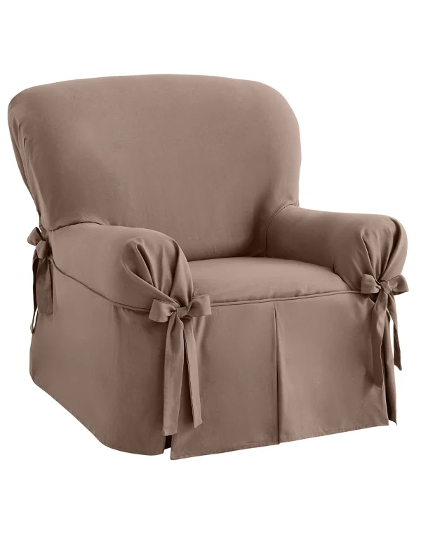 marque moins cher Colombine Housse Bachette Coton Uni Nouettes Fauteuil Canapés 4