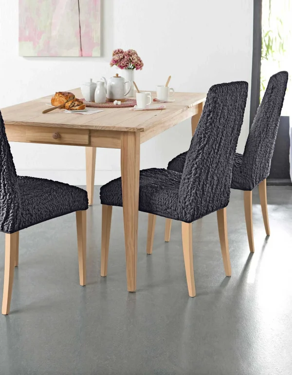 Blancheporte Housse Chaise Unie Gaufrée Bi-extensible Prestation Et Rapide 3