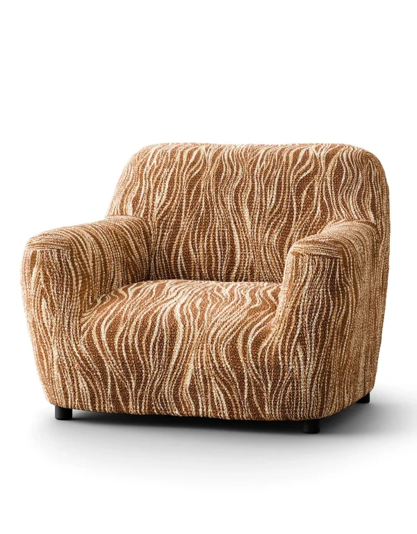 à prix très bas Blancheporte Housse Bi-extensible Microfibre Imprimé Vagues Pour Fauteuil Et Canapé 5