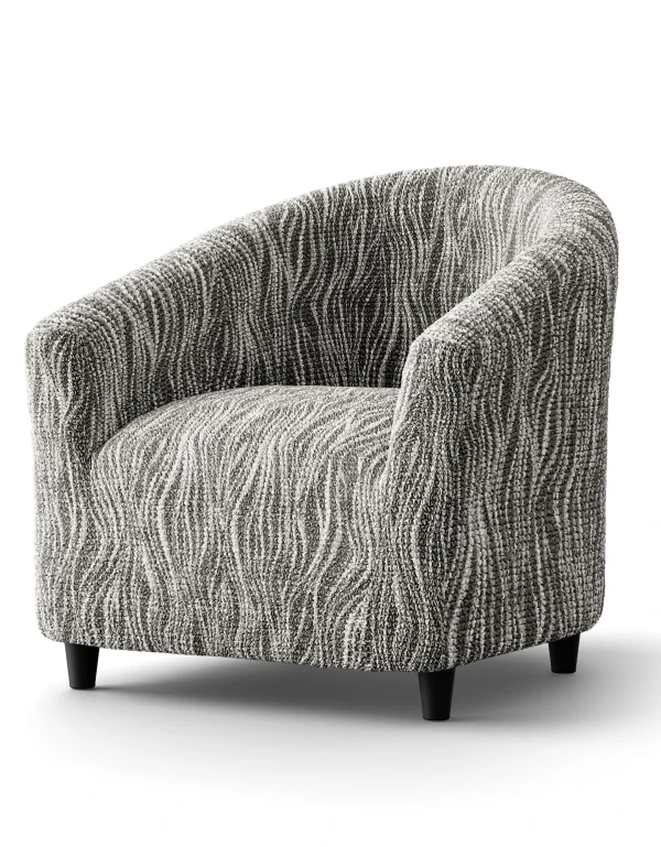 Retour gratuit en magasin. Blancheporte Housse Microfibre Bi-extensible Imprimé Vague Spéciale Fauteuil Cabriolet 1