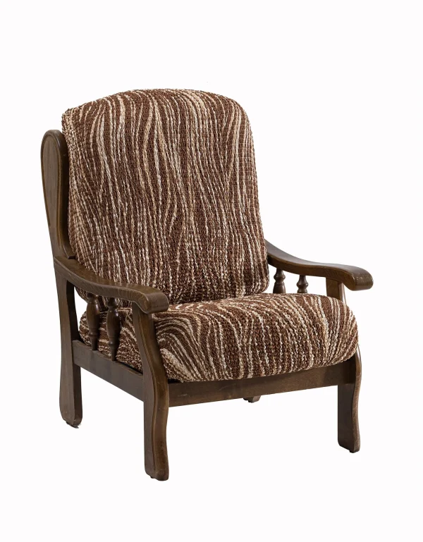 Blancheporte Housse Microfibre Bi-extensible Imprimé Vagues Spéciale Fauteuil Rustique meilleure qualité 1