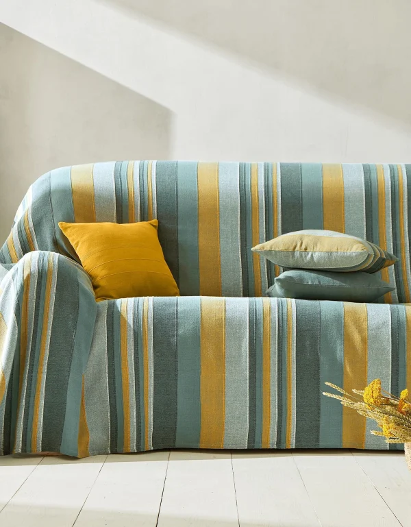 Blancheporte Plaid Jeté Multicolore Coton Tissage Artisanal marques pas cher 1